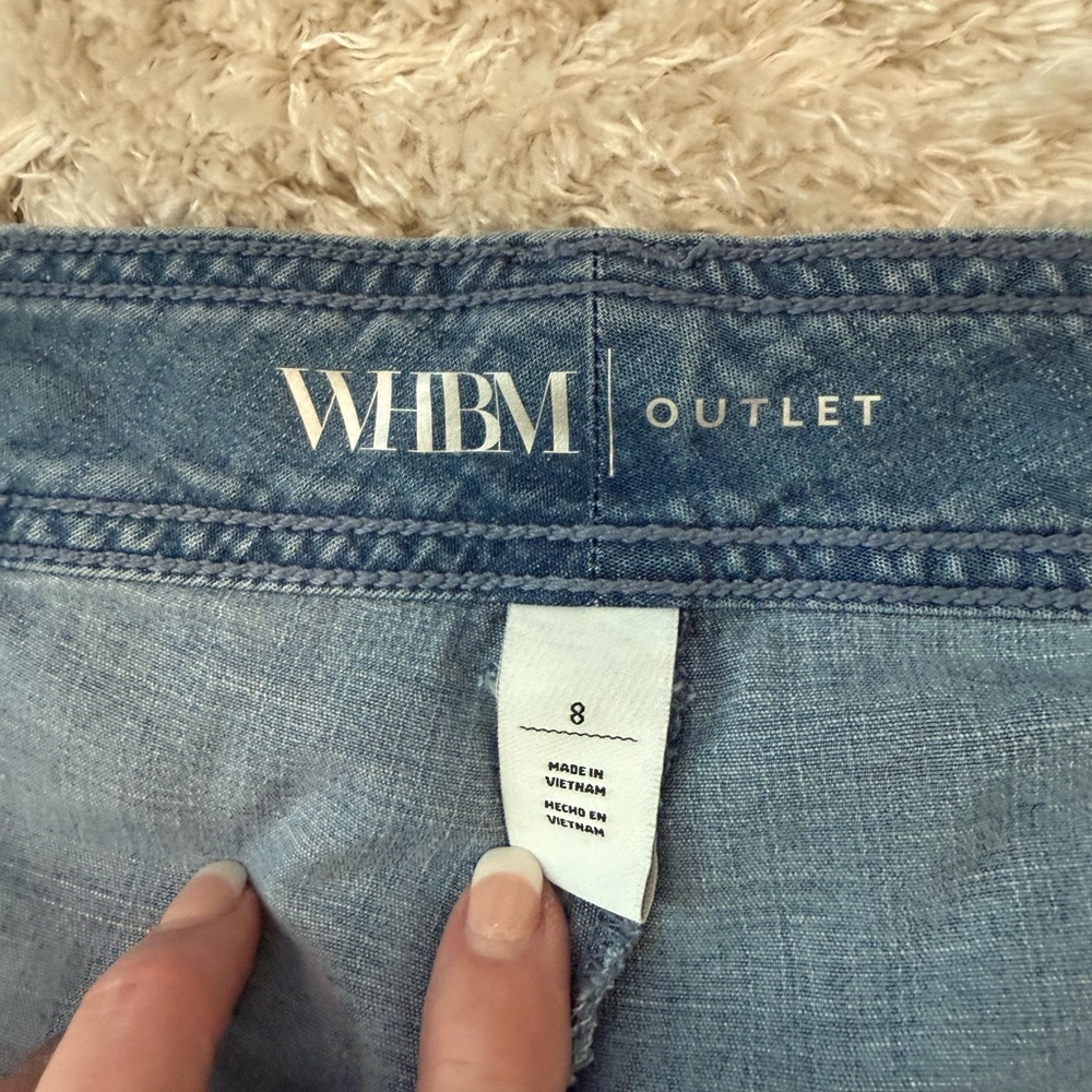 White House Black Market Blue Cropped Capri Jeans Womens Size 8 - Picture 4 of 6